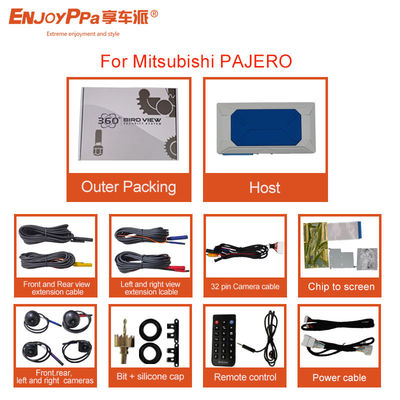 1GB LPDDR4 360 Vehicle Camera System per Mitsubishi PAJERO schermo LCD DVR a vista d'uccello