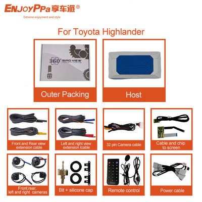 Sistema di telecamere per auto a schermo LCD 360 per Toyota Highlander