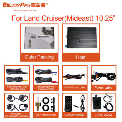 Assistenza al parcheggio 360 Sistema di telecamere per auto per Toyota Land CRUISER 10,25 pollici